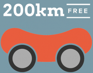 200km free each day